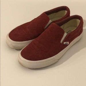 Vans suede slip ons